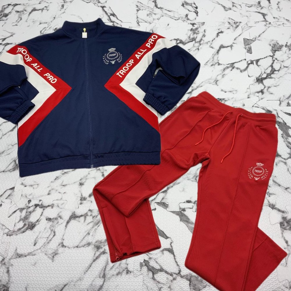 Men's Troop Navy Red White Tracksuit